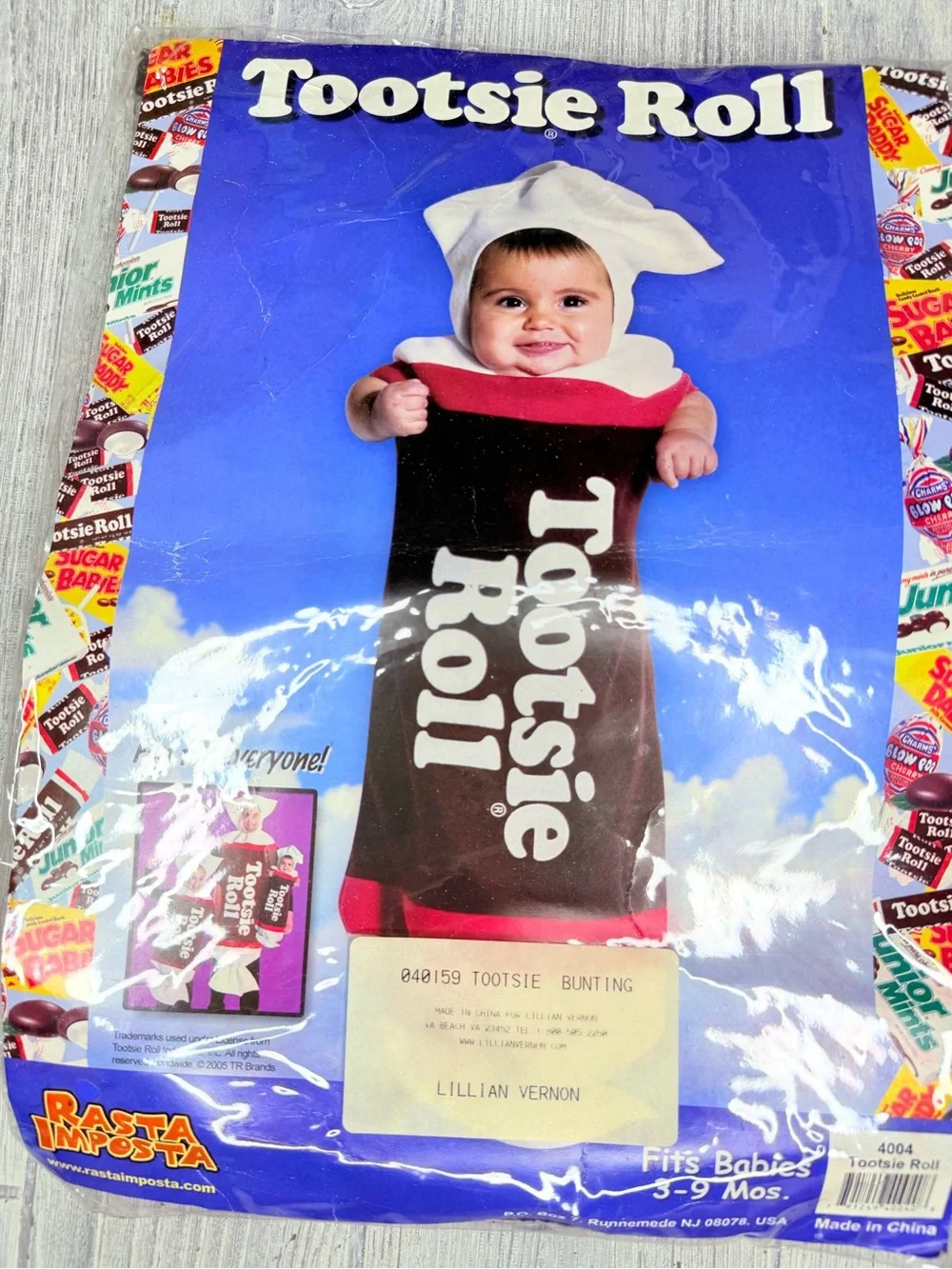 Rasta Imposta Tootsie Roll Bunting halloween Costume dress up cosplay candy baby